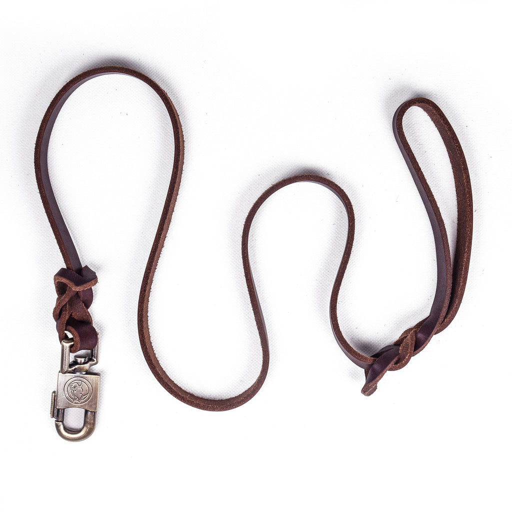 Handcrafted Genuine Leather Dog Leash, Heavy-Duty Hardware, Wear-Resistant Walking Lead for Small & Medium Dogs, Dog Accessories, Matches Dog Collar